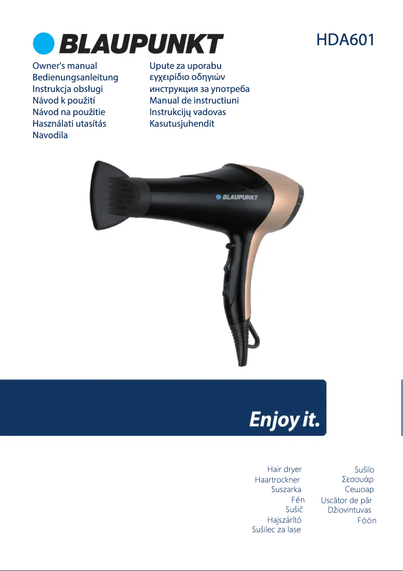 Page n°1 - Manuel utilisateur Blaupunkt HDA601