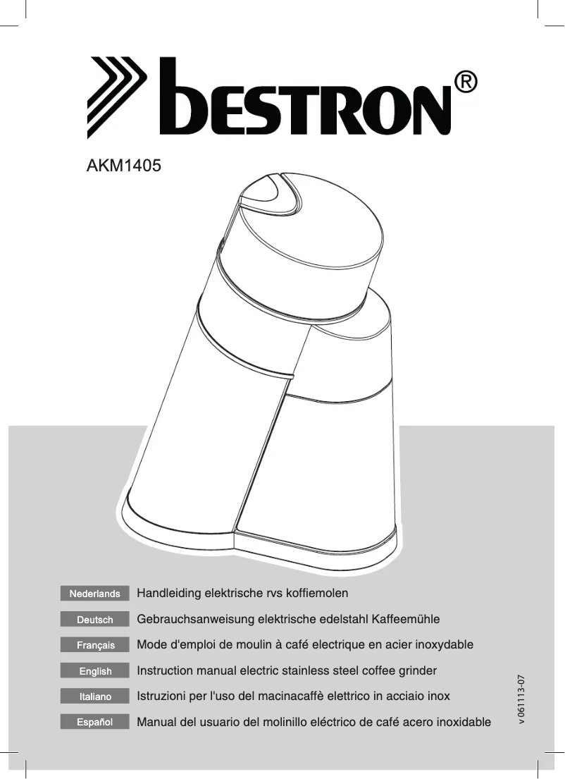 Page 1 de la notice Manuel utilisateur Bestron AKM1405