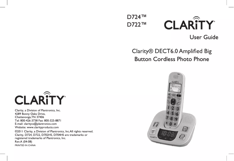 Página 1 del manual Manual de usuario Plantronics D724