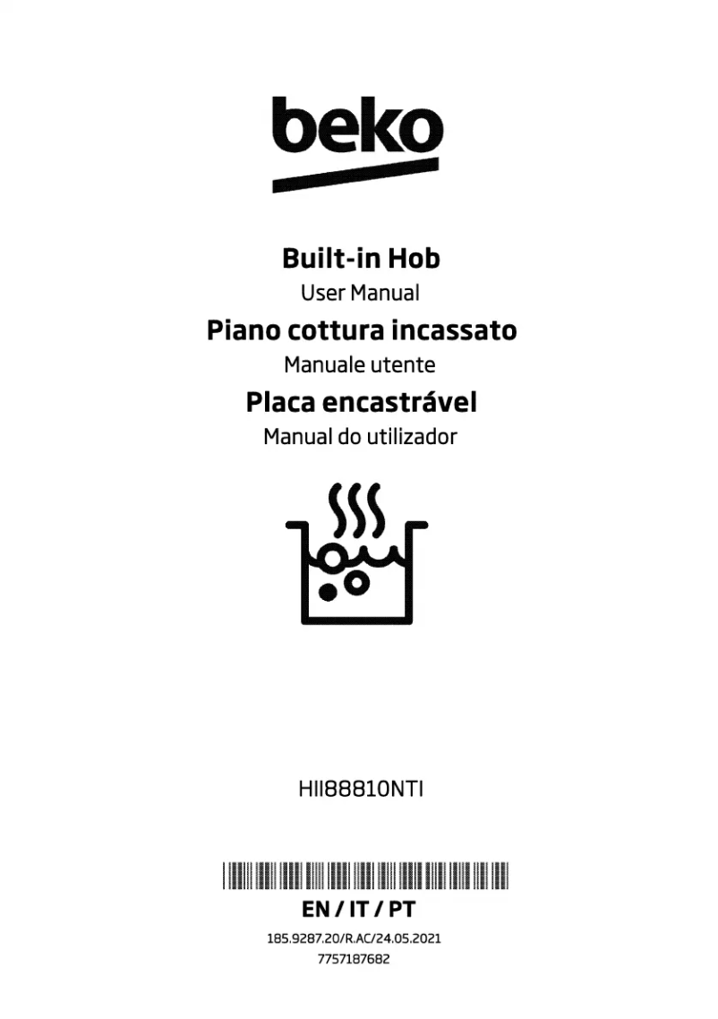 Page 1 de la notice Manuel utilisateur Beko HII88810NTI