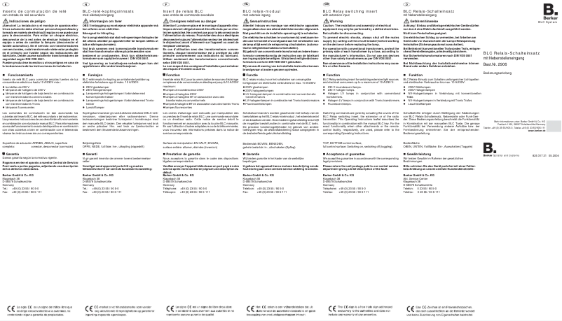 Page n°1 - Manuel utilisateur Berker 2906