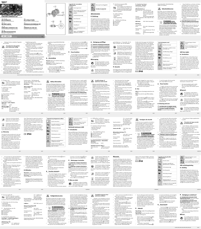 Image de la première page du manuel de l'appareil IAN 288595