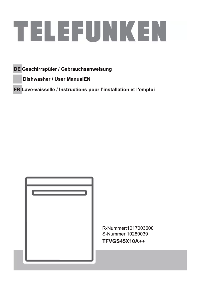 Page n°1 - Manuel utilisateur Telefunken TFVGS45X10A