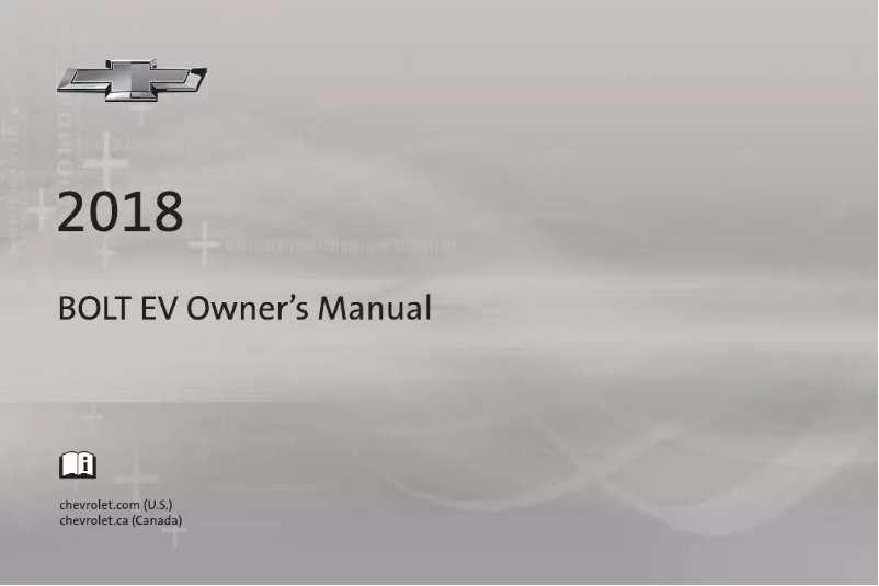 Page 1 de la notice Manuel utilisateur Chevrolet Bolt (2018)