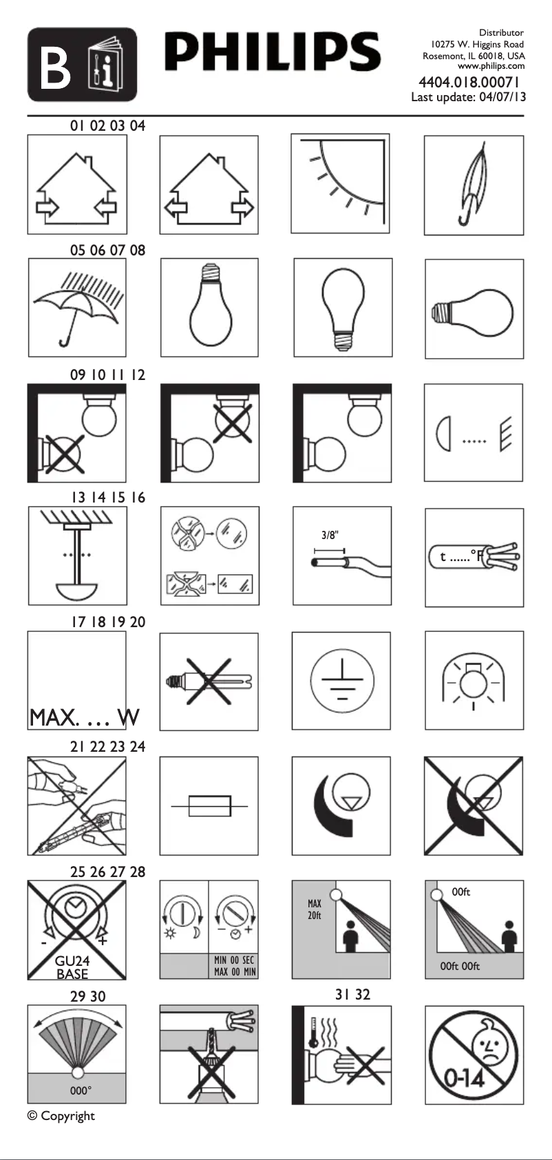 Imagen de la primera página del manual del dispositivo hue 712123148