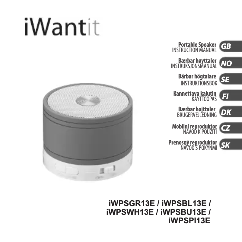 Page n°1 - Manuel utilisateur iWantit IWPSPI13E