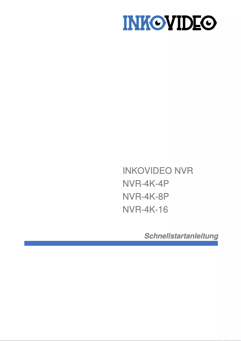 Page n°1 - Manuel utilisateur Inkovideo NVR-4K-8P