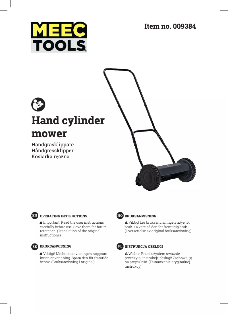 Page 1 de la notice Manuel utilisateur Meec Tools 009-384