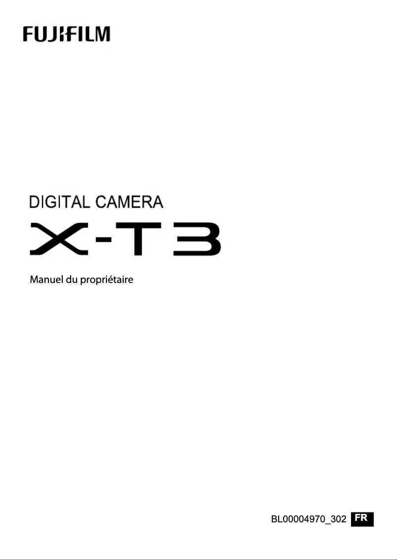 Image de la première page du manuel de l'appareil X-T3