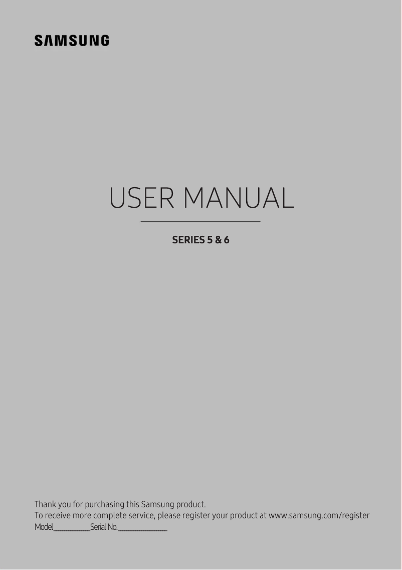 Page 1 de la notice Manuel utilisateur Samsung UA43K5570AU
