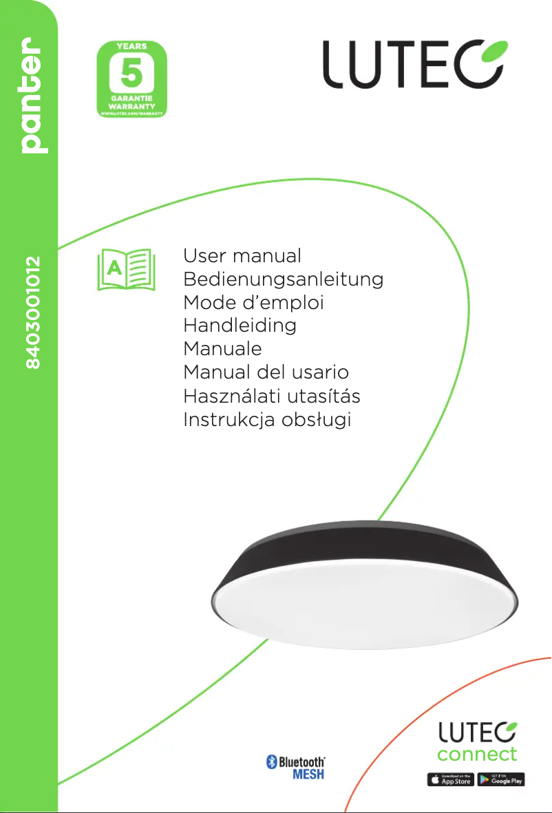 Page n°1 - Manuel utilisateur Lutec Panter