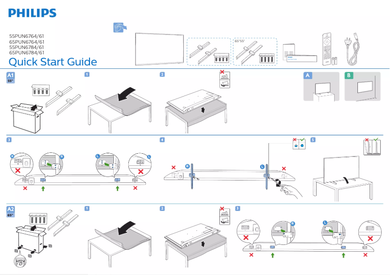 Imagen de la primera página del manual del dispositivo 55PUN6764