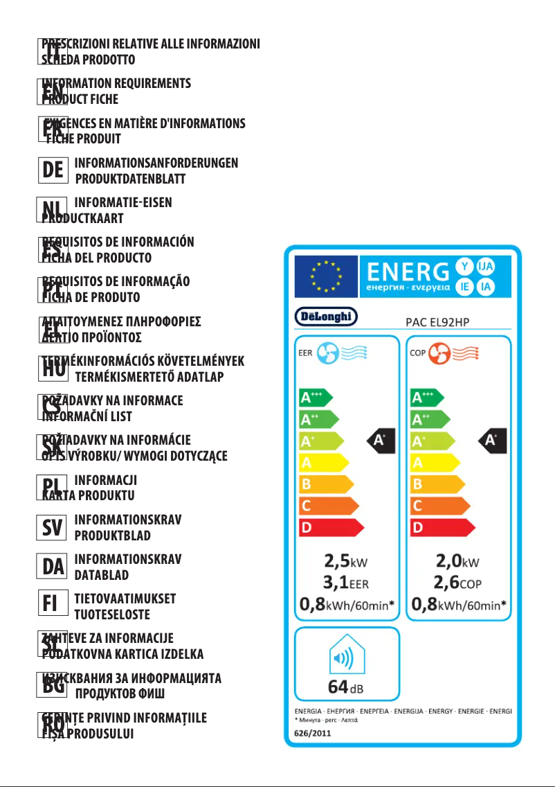 Image de la première page du manuel de l'appareil Pinguino PACEL92HP
