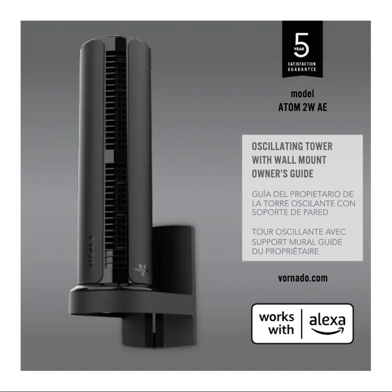 Page 1 de la notice Manuel utilisateur Vornado ATOM 2W AE