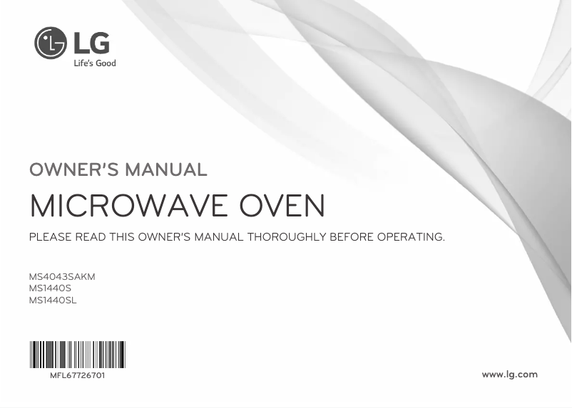 Page n°1 - Manuel utilisateur LG MS1440SL
