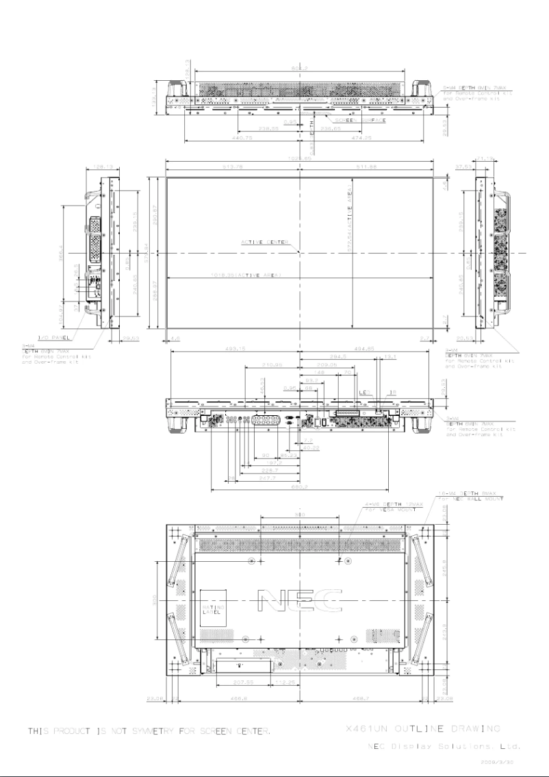 Image de la première page du manuel de l'appareil MultiSync X462UN