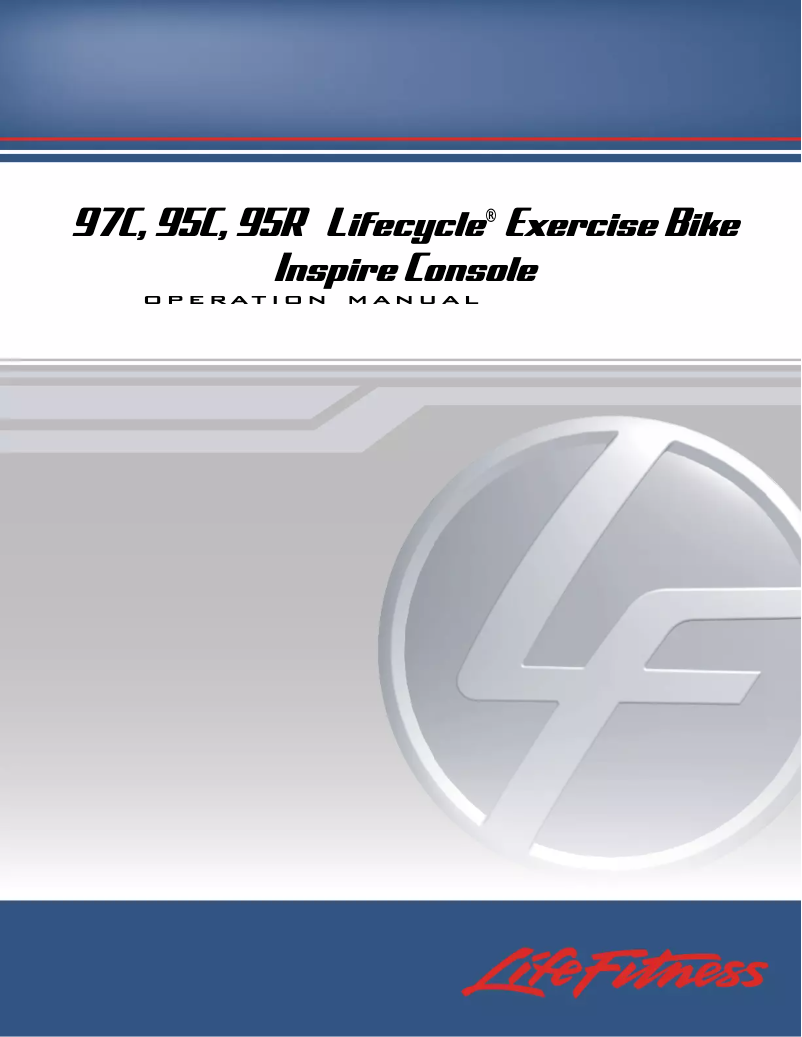Page 1 de la notice Manuel utilisateur Life Fitness 95R Lifecycle