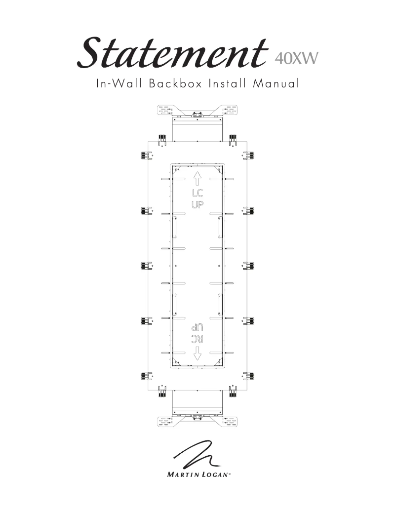 Page 1 de la notice Instructions / montage Martin Logan Statement 40XW