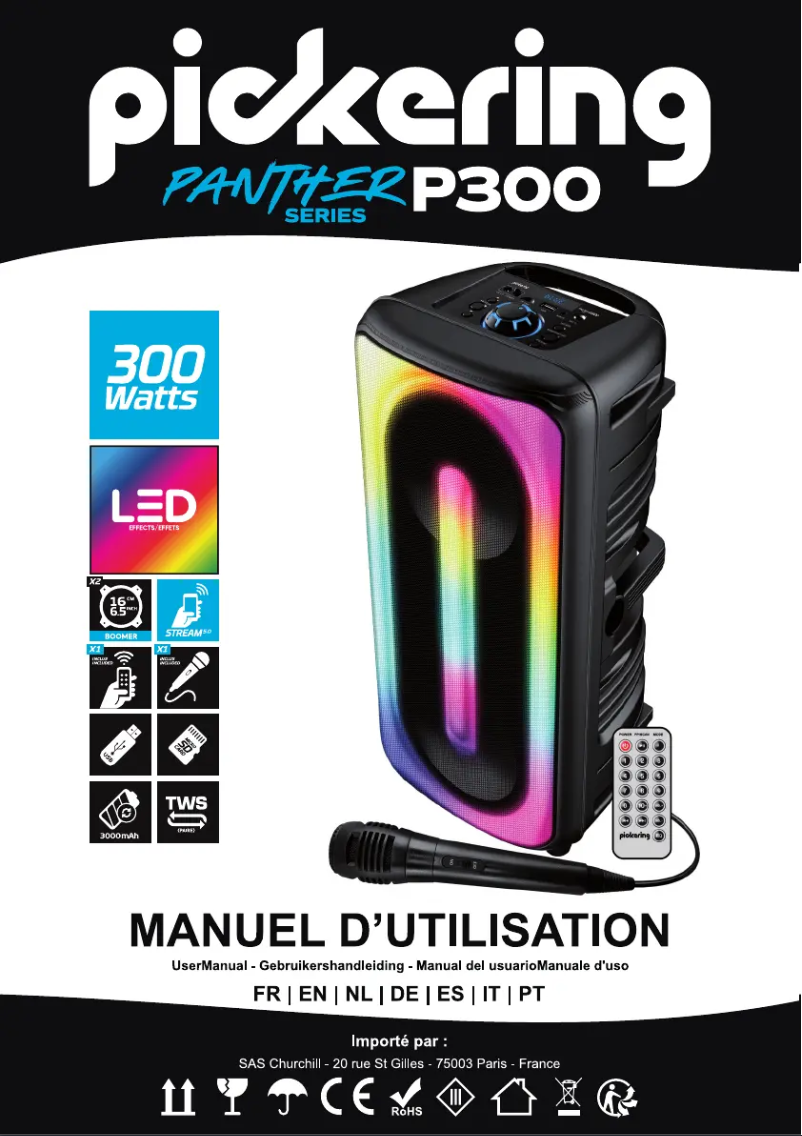 Page n°1 - Manuel utilisateur Pickering PANTHER P300