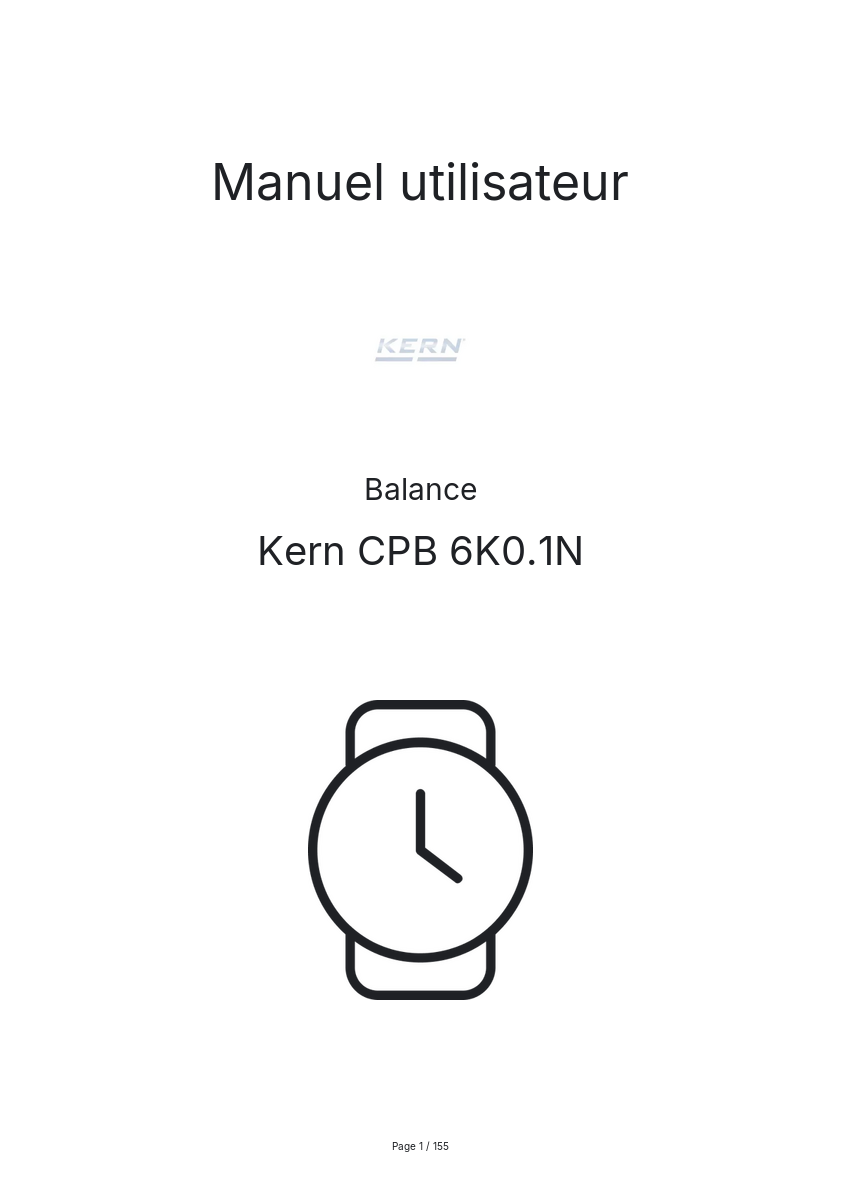 Image de la première page du manuel de l'appareil CPB 6K0.1N