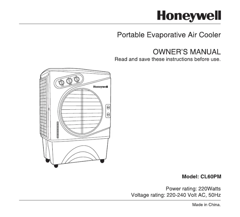 Image de la première page du manuel de l'appareil CL60PM