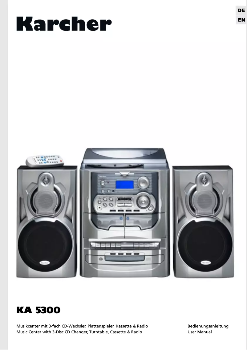 Page 1 de la notice Manuel utilisateur Karcher Audio KA 5300