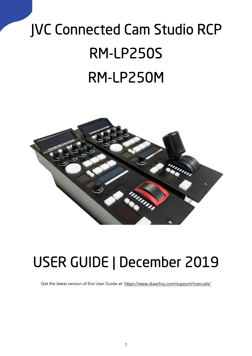 Page n°1 - Manuel utilisateur JVC RM-LP250M