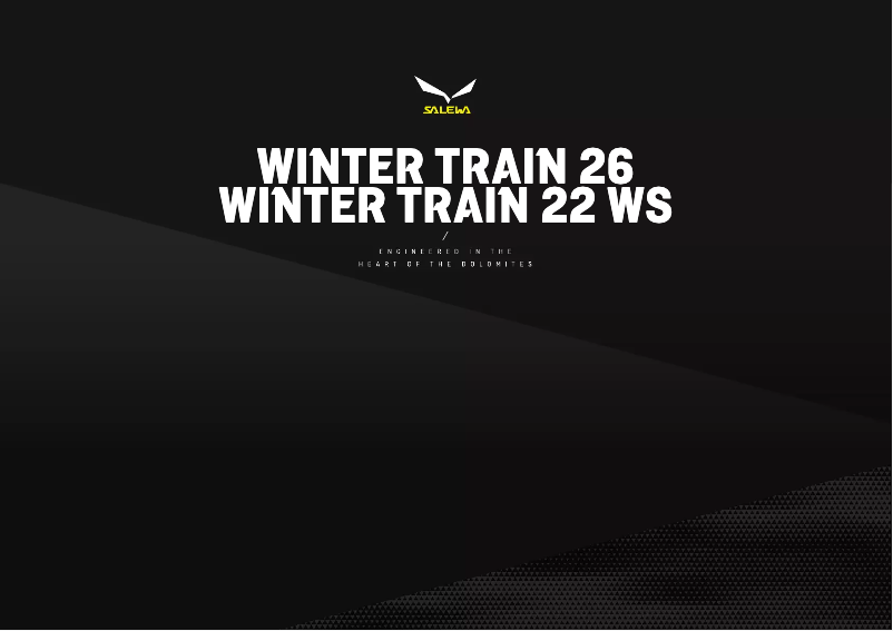 Page n°1 - Manuel utilisateur Salewa Winter Train 26