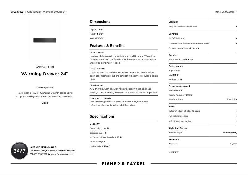 Image de la première page du manuel de l'appareil WB24SDEB1