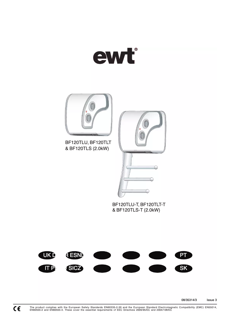 Página 1 del manual Manual de usuario EWT BF120TLU-T