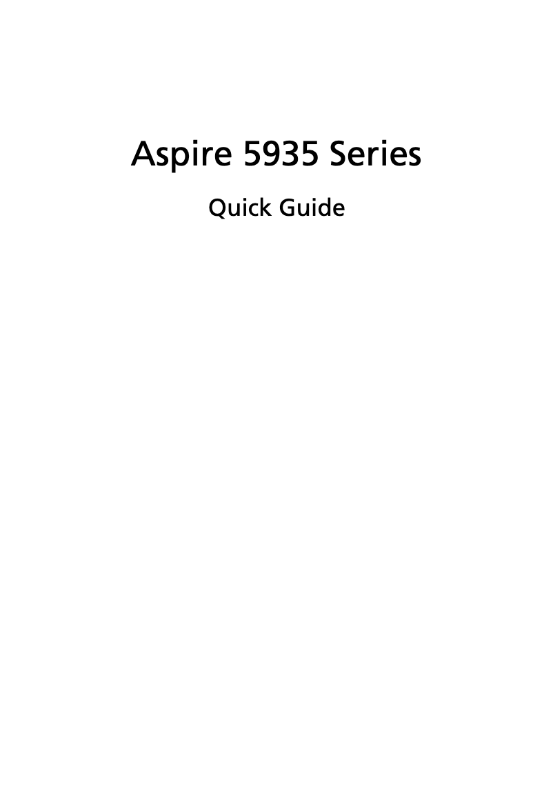 Página 1 del manual Manual de usuario Acer Aspire 5935
