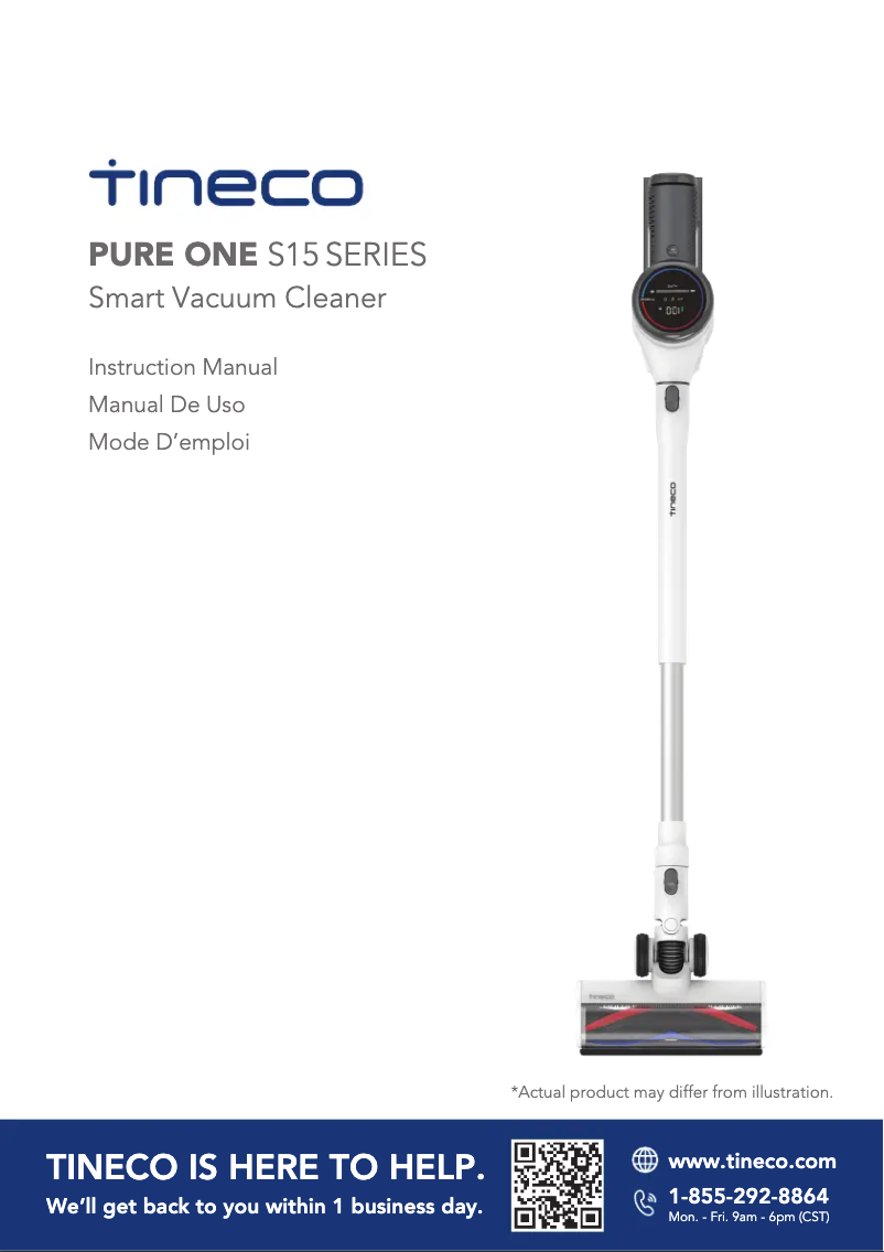 Page n°1 - Manuel utilisateur Tineco Pure One S15 Pet