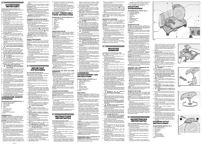 Page n°1 - Manuel utilisateur Ariete SL2070