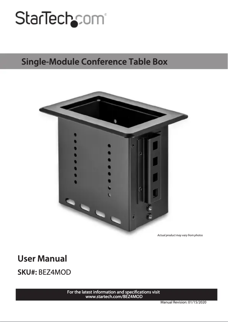 Page 1 de la notice Manuel utilisateur StarTech.com KITBZPOWUK