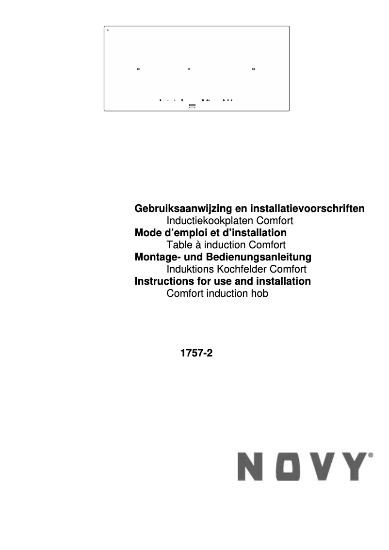 Page n°1 - Manuel utilisateur Novy Confort 1757