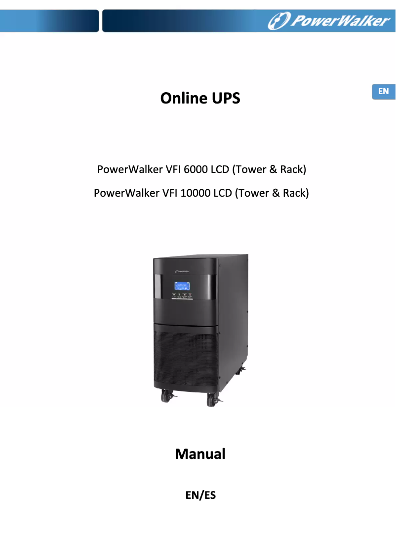 Page n°1 - Manuel utilisateur BlueWalker VFI 10000 LCD
