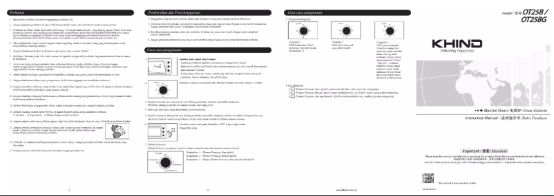 Image de la première page du manuel de l'appareil OT25BG