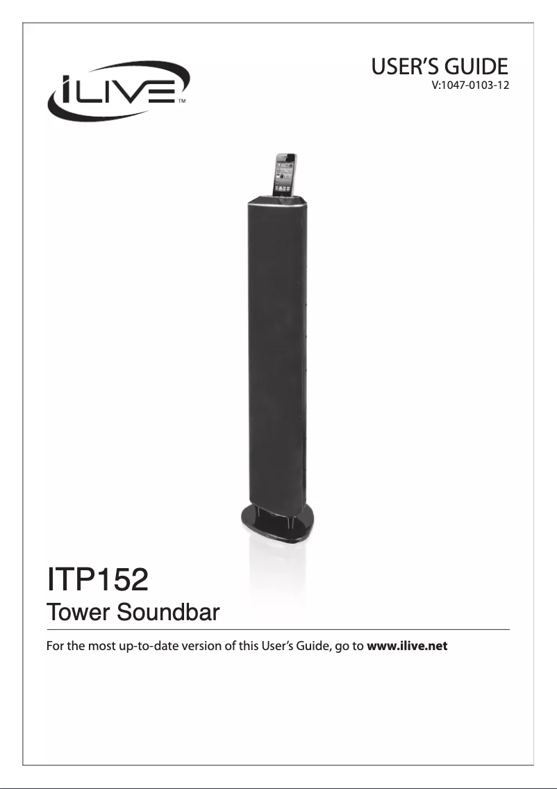 Page n°1 - Manuel utilisateur iLive ITP152B