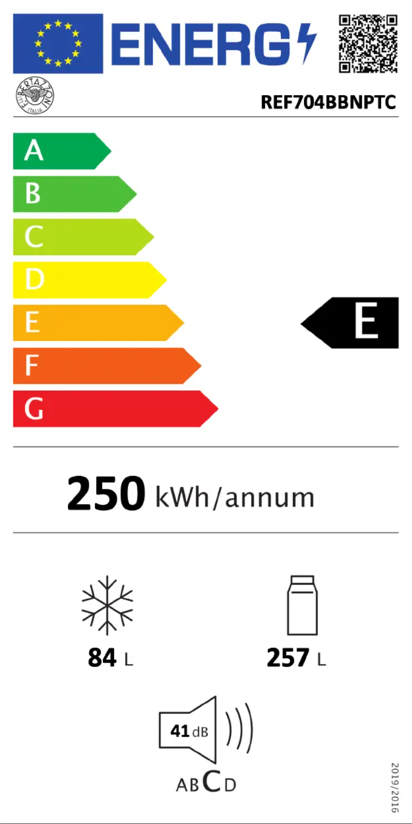 Page n°1 - Label énergétique Bertazzoni REF704BBNPTC