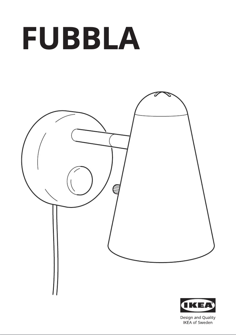 Page 1 de la notice Manuel utilisateur Ikea FUBBLA 605.367.63