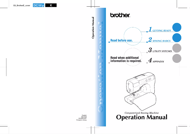 Page 1 de la notice Manuel utilisateur Brother CS-8150
