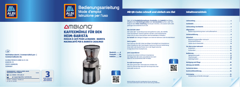 Image de la première page du manuel de l'appareil GT-CGC-01