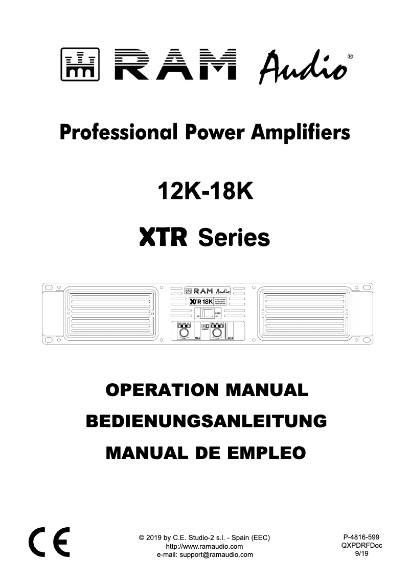 Page 1 of the manual User Manual Ram Audio XTR-18K