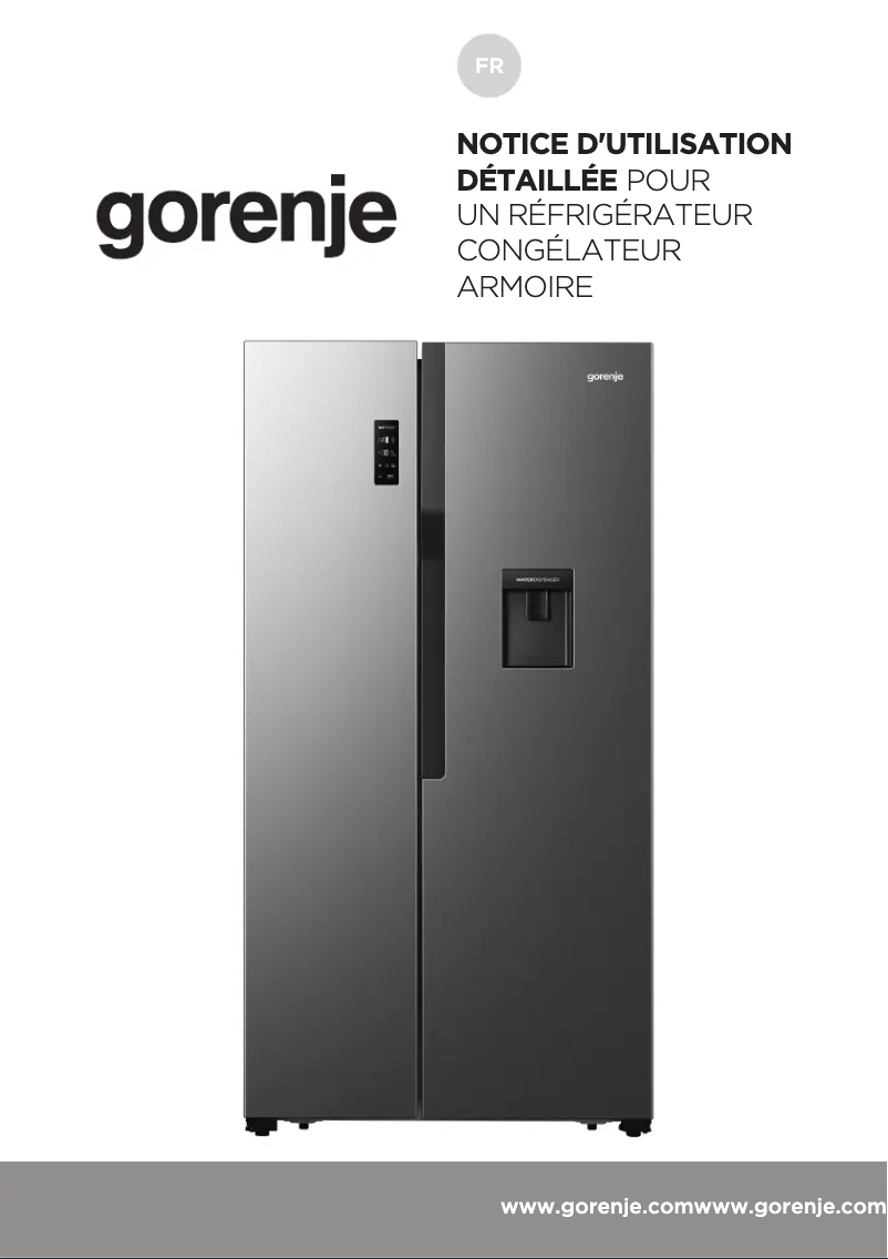 Page 1 de la notice Manuel utilisateur Gorenje NS9FSWD