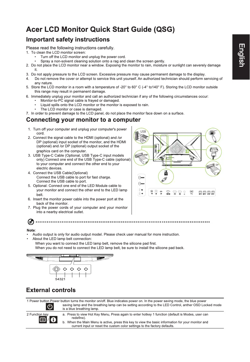 Página 1 del manual Guía de inicio rápido Acer Predator CG437K