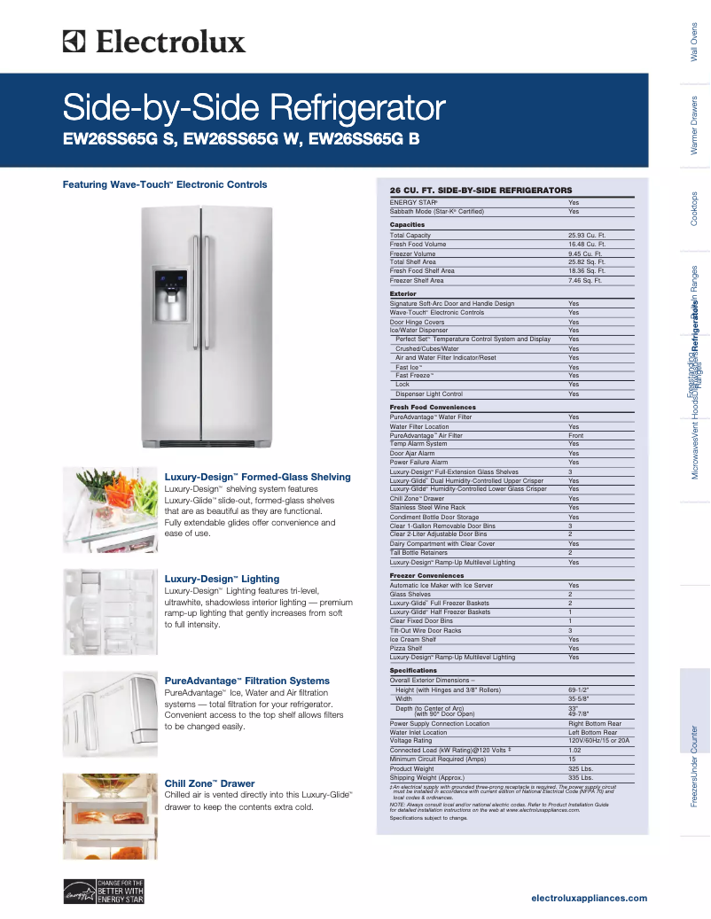 Image de la première page du manuel de l'appareil EW26SS65GW
