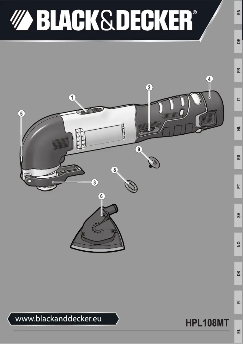 Page 1 de la notice Manuel utilisateur Black & Decker HPL108