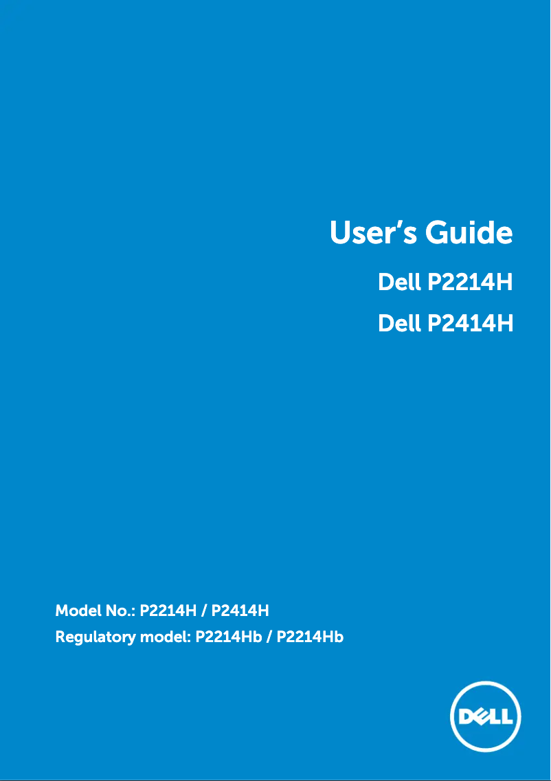 Page 1 de la notice Manuel utilisateur Dell Professional 2214H