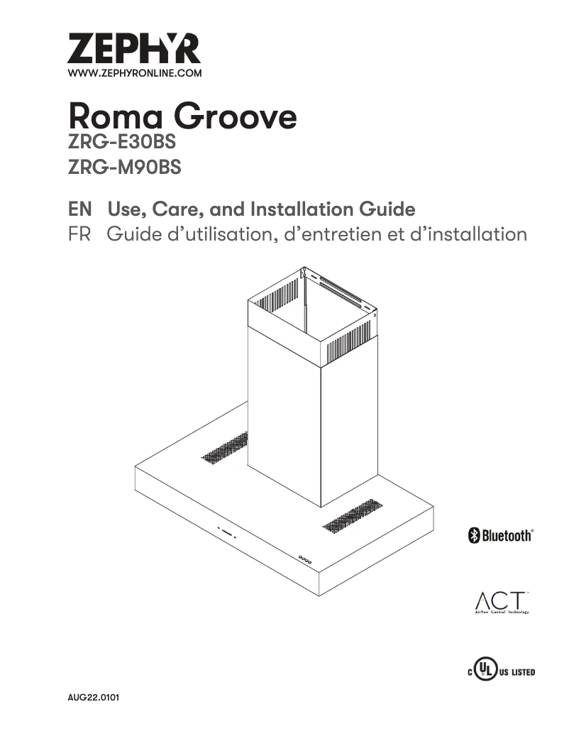 Página 1 del manual Manual de usuario Zephyr ZRG-M90BS