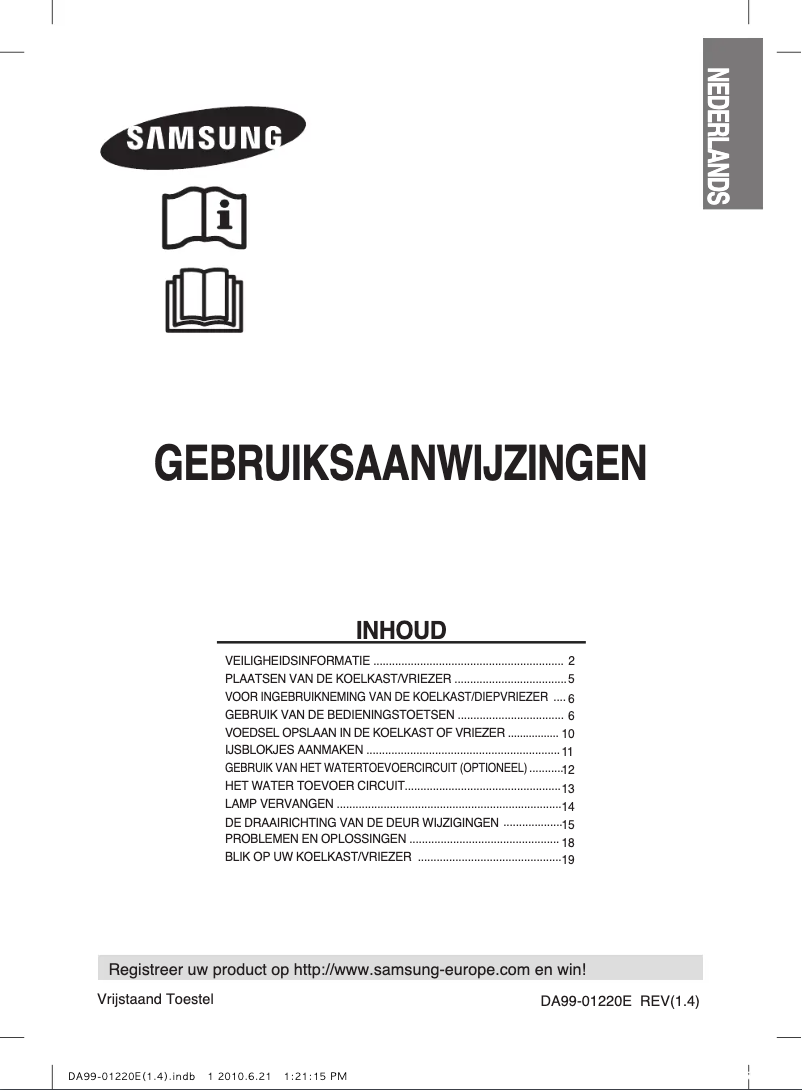 Page n°1 - Manuel utilisateur Samsung RL38ECSW